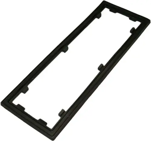 Gummidichtung von Bosch in rechteckiger Form, geeignet für Brenner. Zeigt Clip-Mechanismus zur Befestigung an.